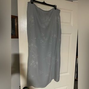Beautiful gray with flower detail floor length skirt